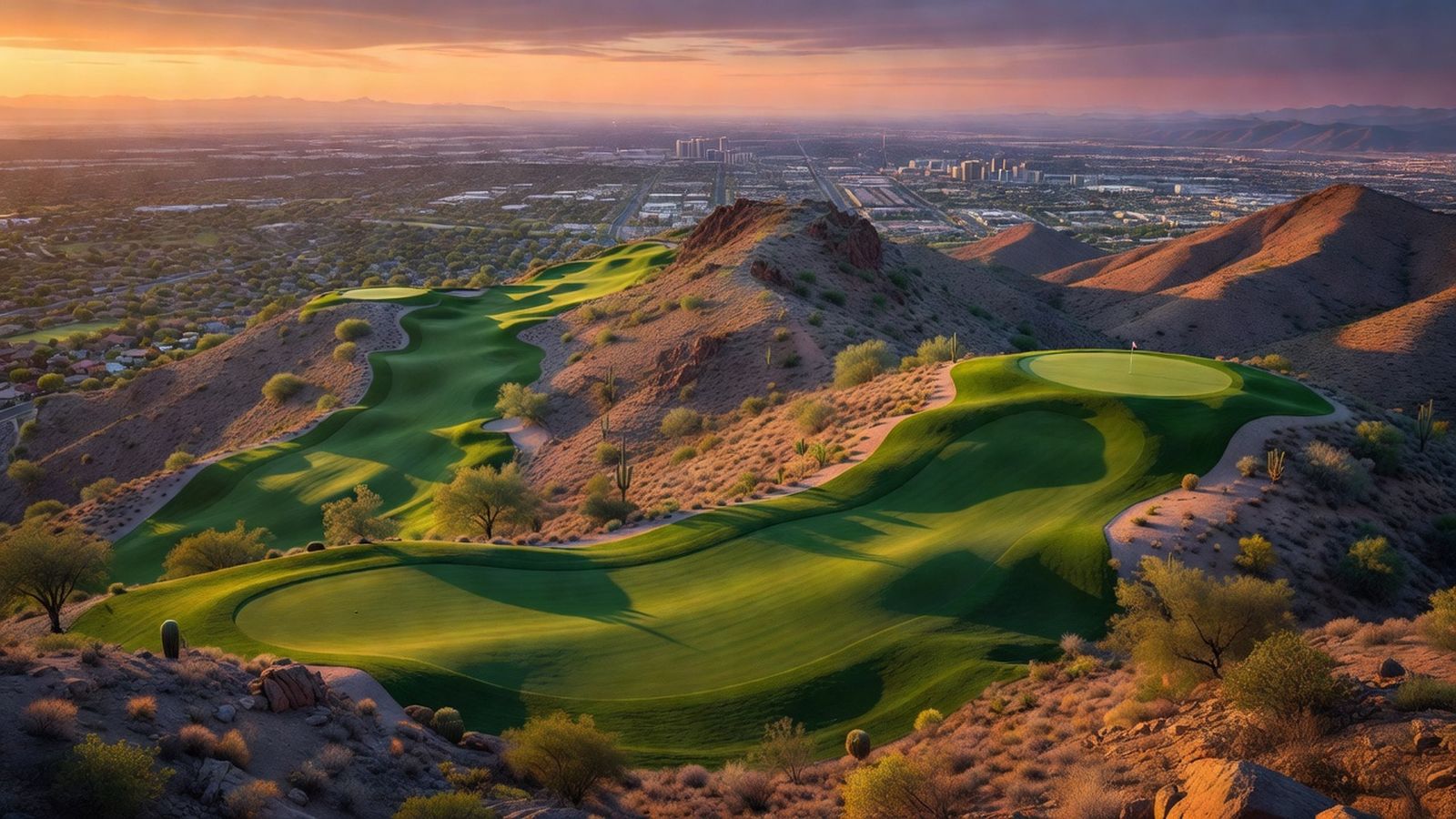 Sonoran desert golf scenery