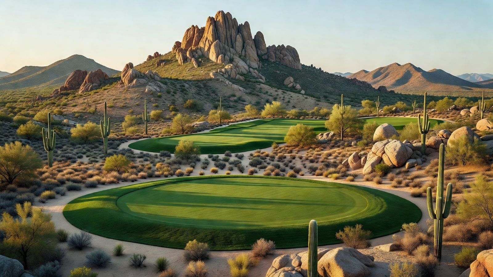 Sonoran desert golf scenery