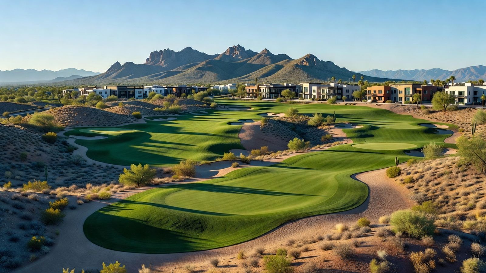Sonoran desert golf scenery