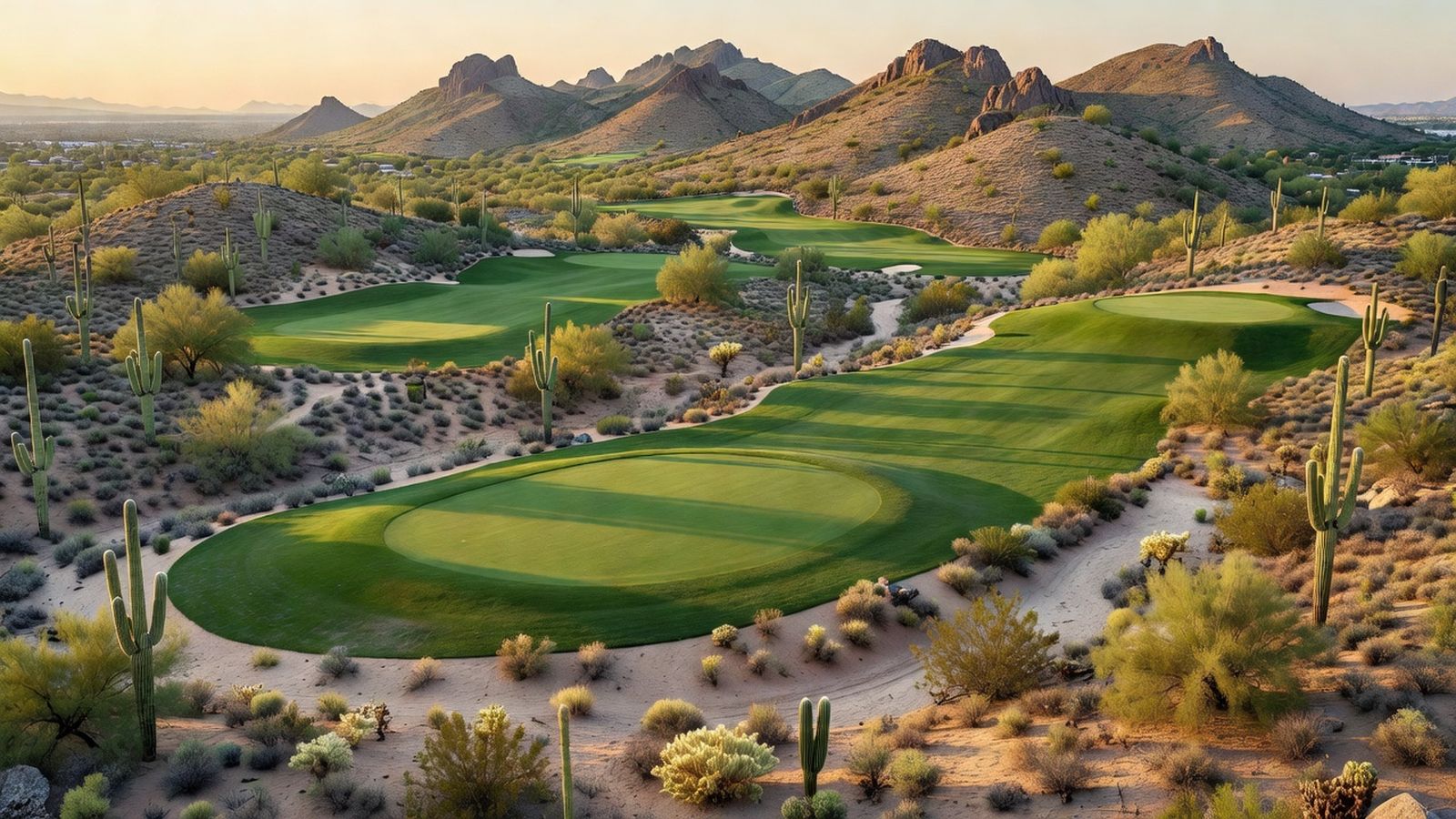 Sonoran desert golf scenery