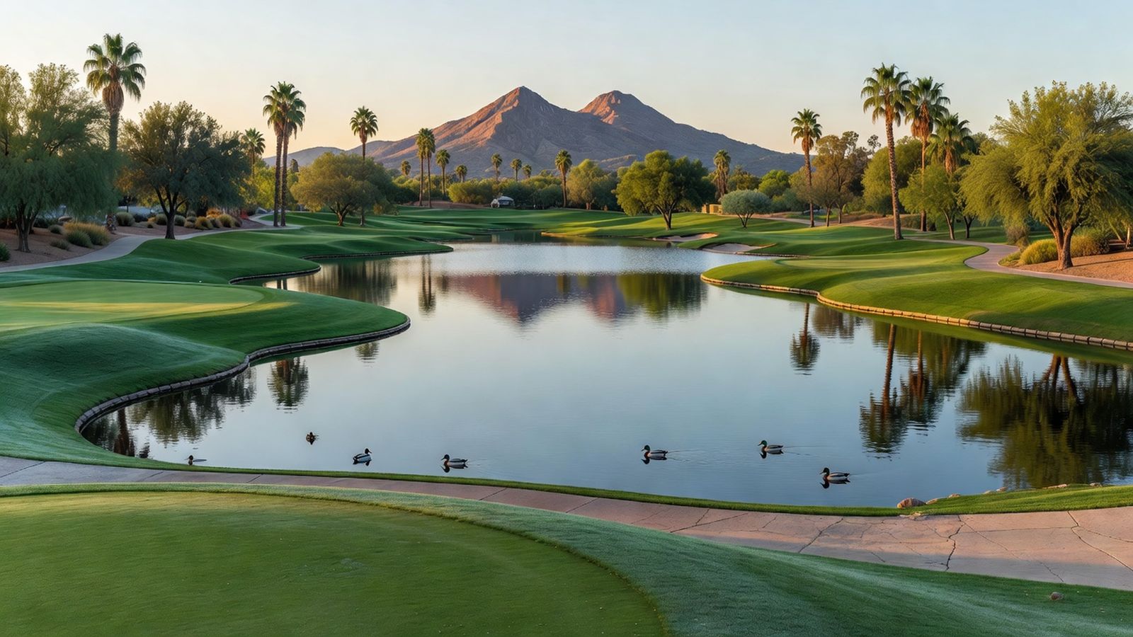 Sonoran desert golf scenery