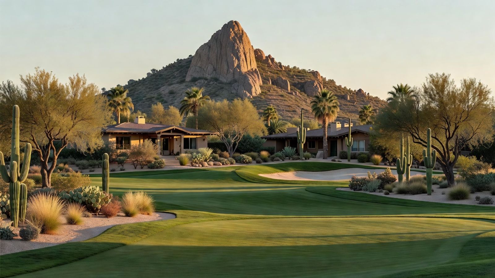 Sonoran desert golf scenery