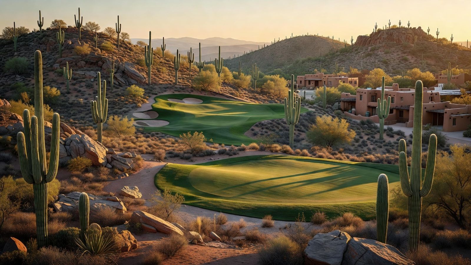 Sonoran desert golf scenery