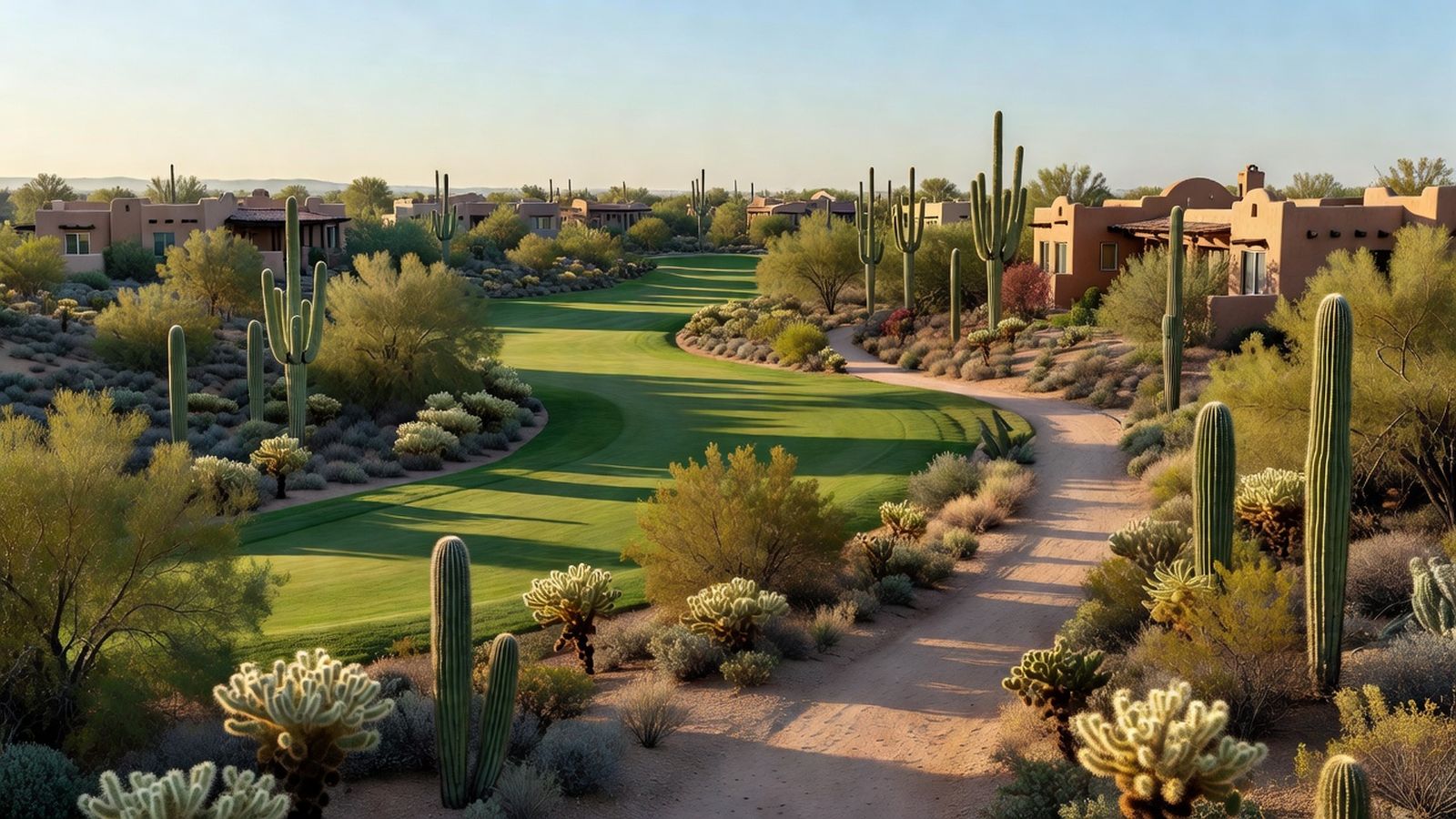 Sonoran desert golf scenery