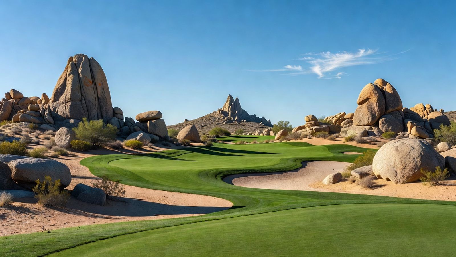 Sonoran desert golf scenery