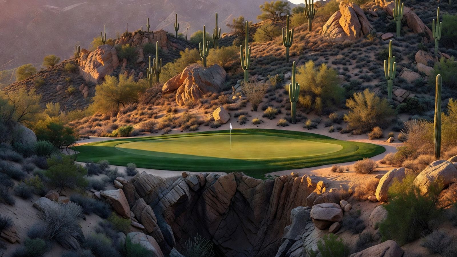 Sonoran desert golf scenery